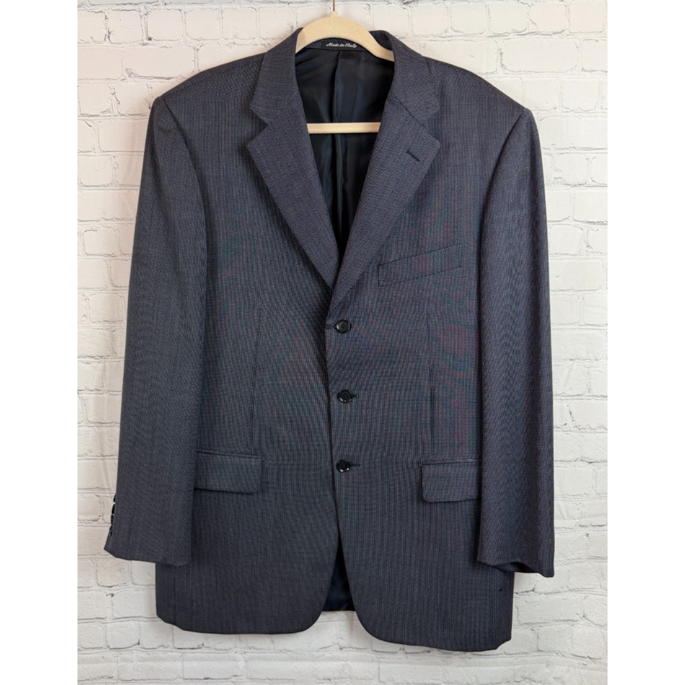 PAL ZILERI black white 100% wool mens jacket blazer 44 (Italy - 54) w/defects